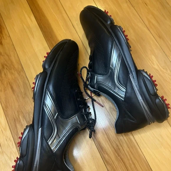 Johnston & Murphy Waterproof Golf XC4 GT2 Luxe-Throat Black Leather Men’s Shoes - Picture 9 of 15